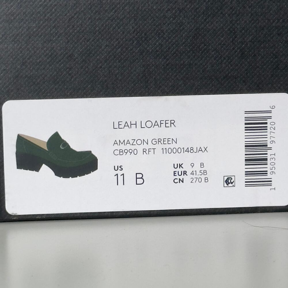 Coach Leah Loafer in Green Leather with Platform Lug Sole (11) - Picture 16 of 16